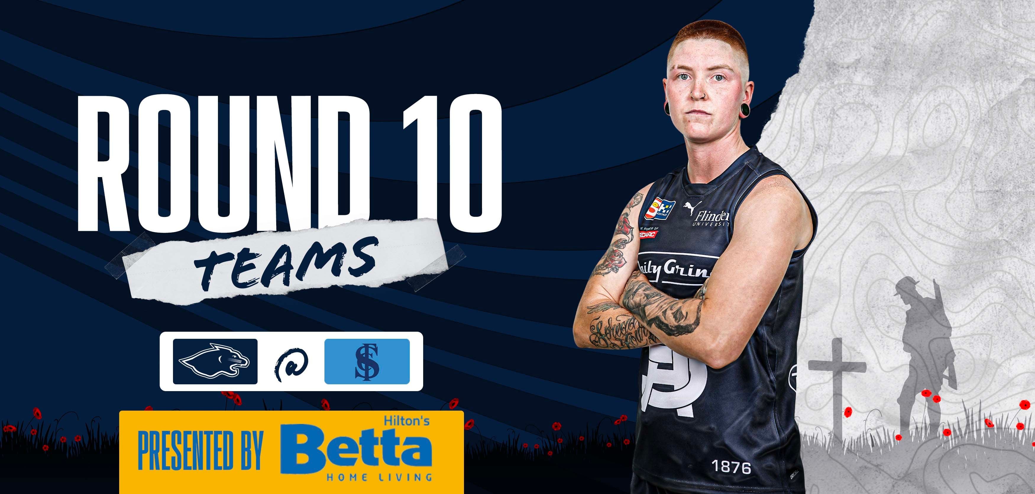 BETTA Team Selection: SANFLW Round 10 v Sturt BETTA Team Selection: SANFLW Round 10 v Sturt